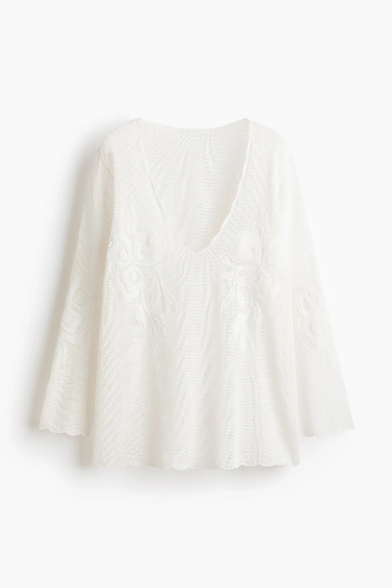 Robe de plage en filet coton