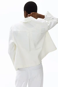 Veste en sergé avec broderie anglaise