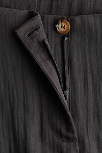 Crinkled Barrel-Leg Pants