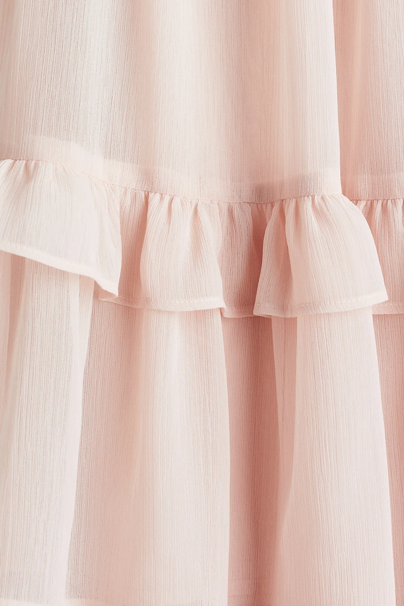 Ruffle-Trimmed Strappy Dress