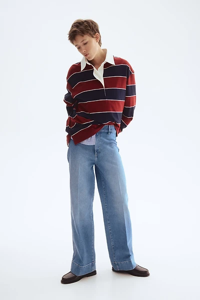 Jean large taille haute