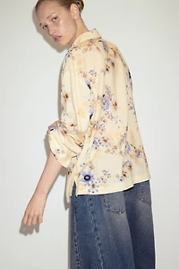 Oversized Linen-Blend Shirt