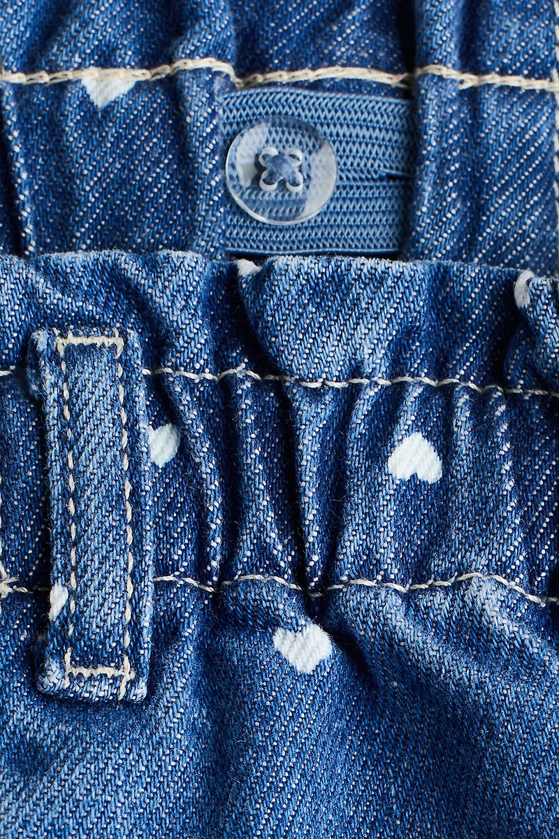 Printed Paper-Bag Jeans