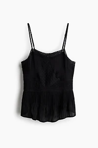 Haut à bretelles fines en satin de viscose