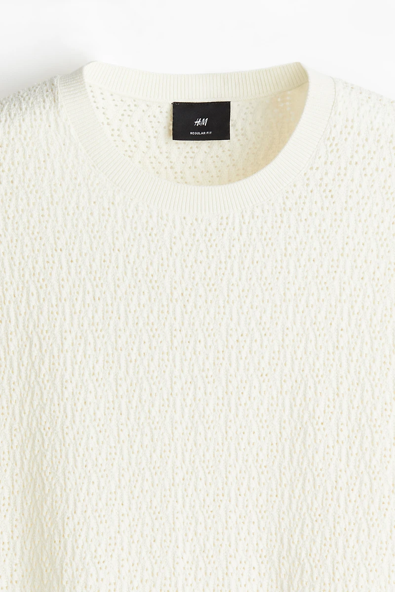 T-shirt coupe classique en tricot texturé