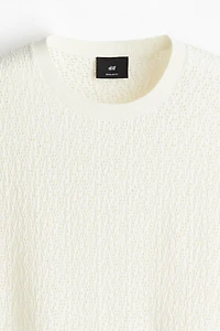 T-shirt coupe classique en tricot texturé