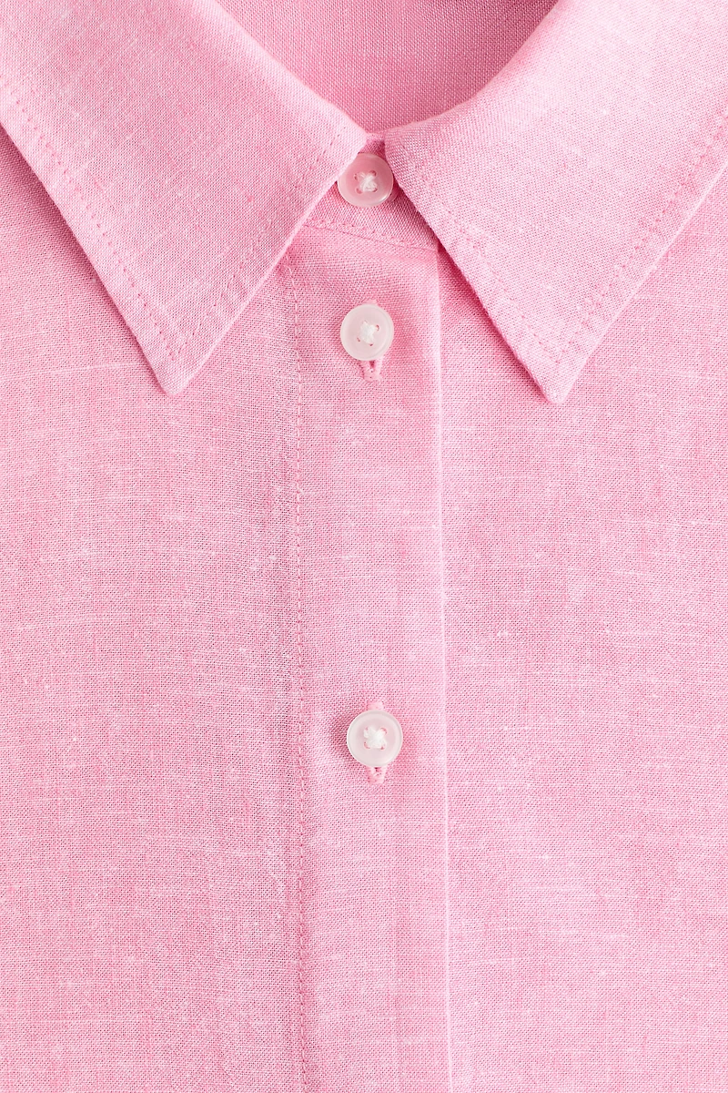 Oversized Linen-Blend Shirt