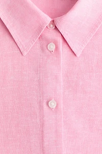 Oversized Linen-Blend Shirt