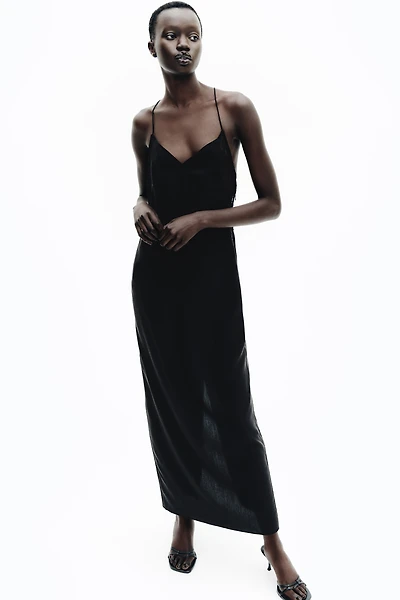 Slip Dress with Lace Inset