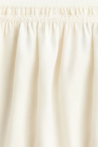 Viscose Mini Skirt with Lace Insets
