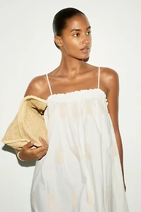 Eyelet-Embroidered Strappy Dress