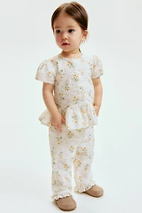 2-Piece Eyelet-Embroidered Set