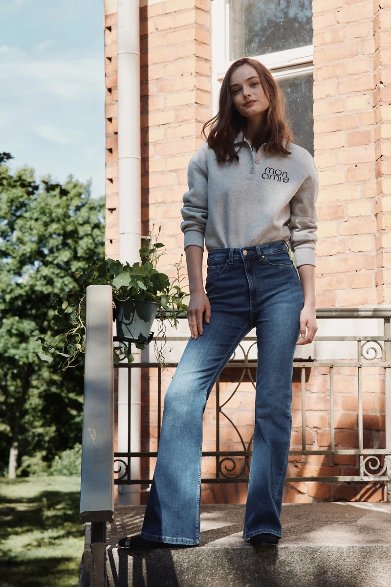 Jean évasé Taille haute