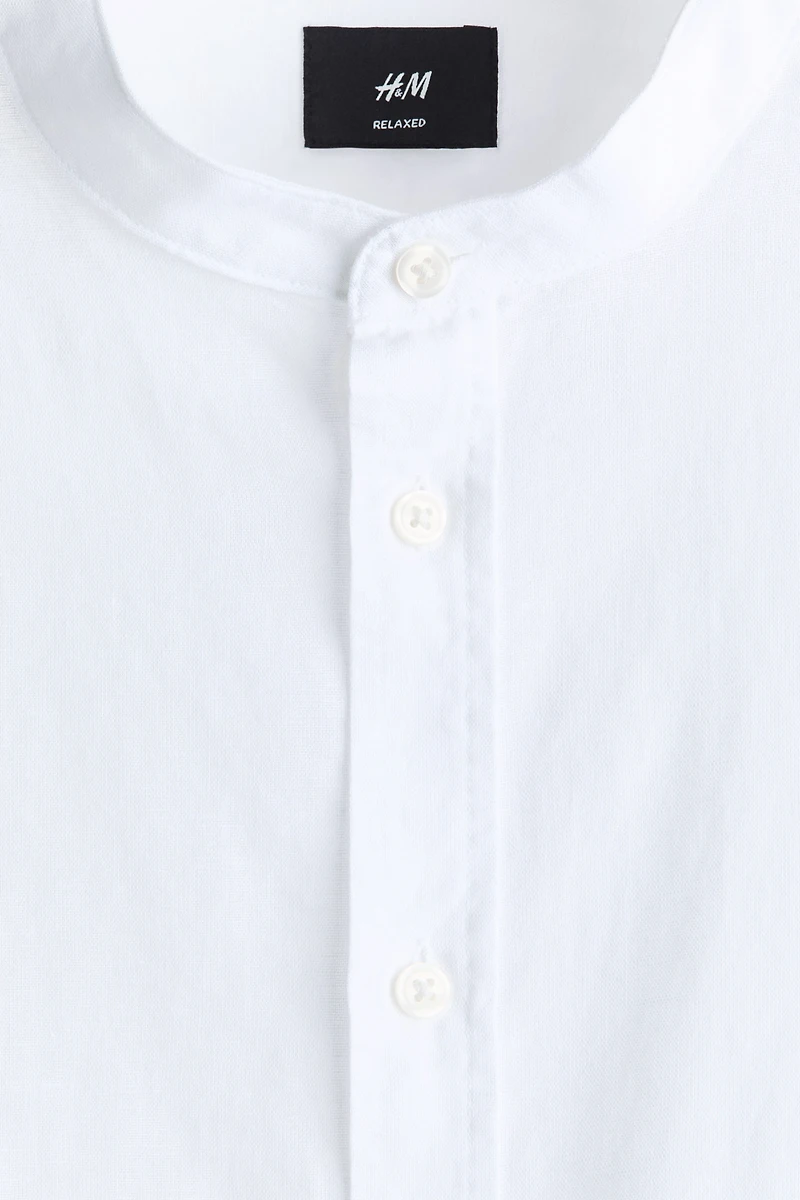 Chemise décontractée en lin mélangé