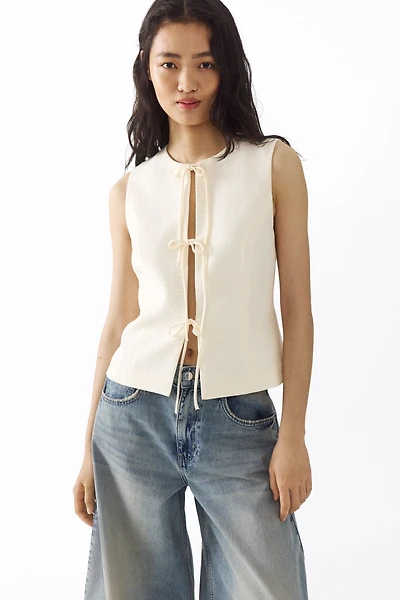 Tie-Detail Vest