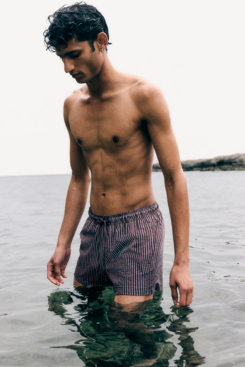 Seersucker Swim Shorts