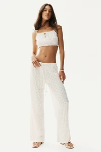 Lace-Look Drawstring Pants