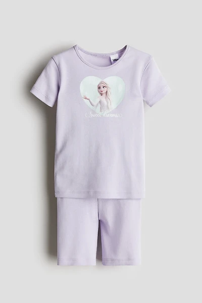 Snug Fit Printed Jersey Pajamas