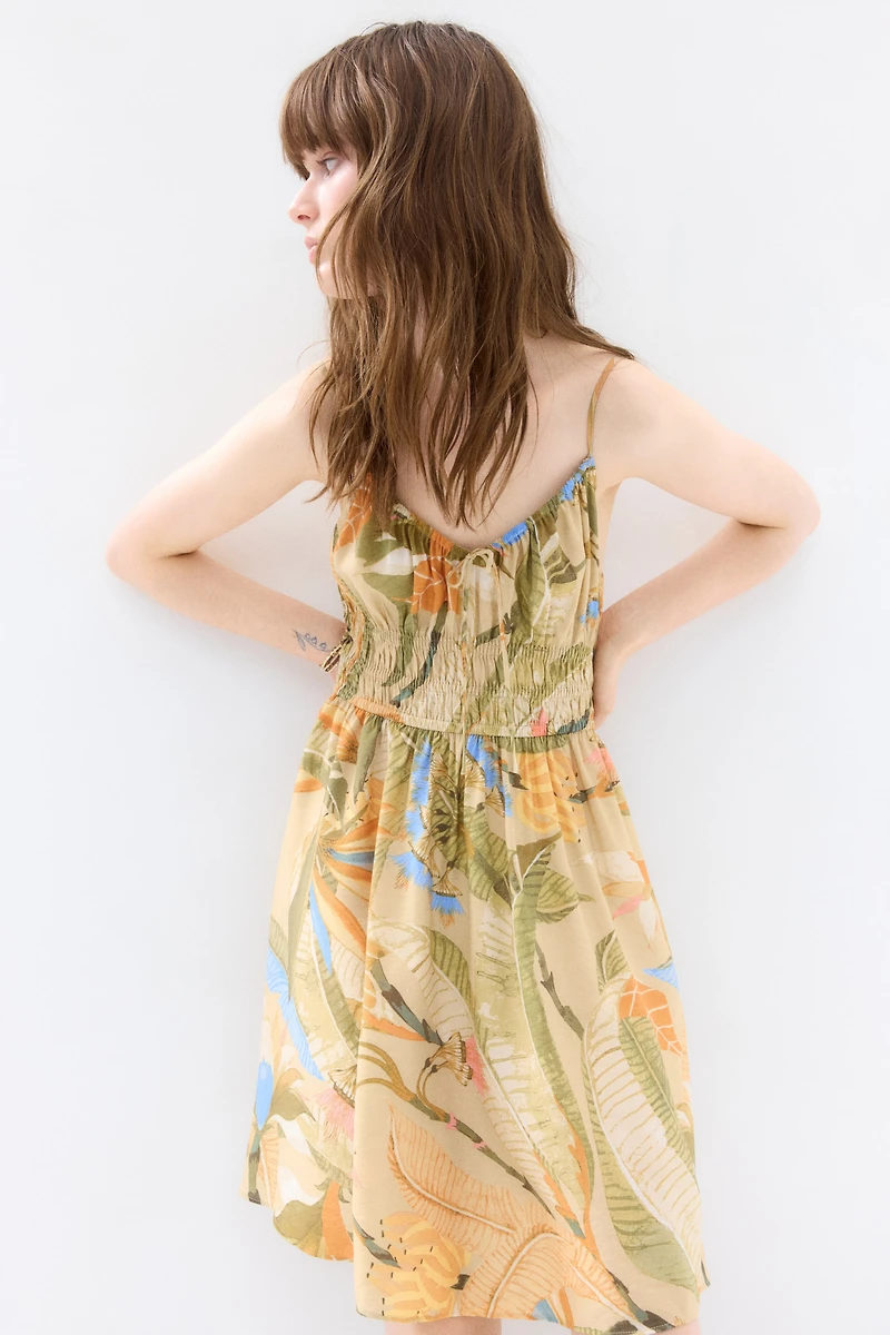 Smocked Strappy Dress