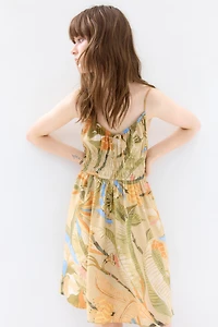 Smocked Strappy Dress