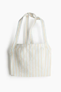 Linen-Blend Halterneck Top