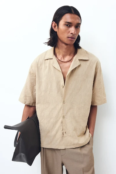 Relaxed-Fit Textured Resort Shirt