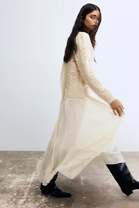 Pointelle-Knit Sweater