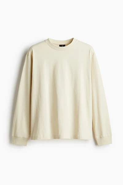 Loose-Fit Long-Sleeved Jersey Shirt