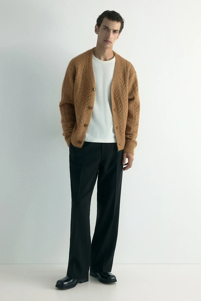 Loose-Fit Wool-Blend Cardigan