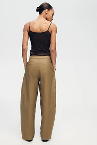Tie-Belt Cargo Pants