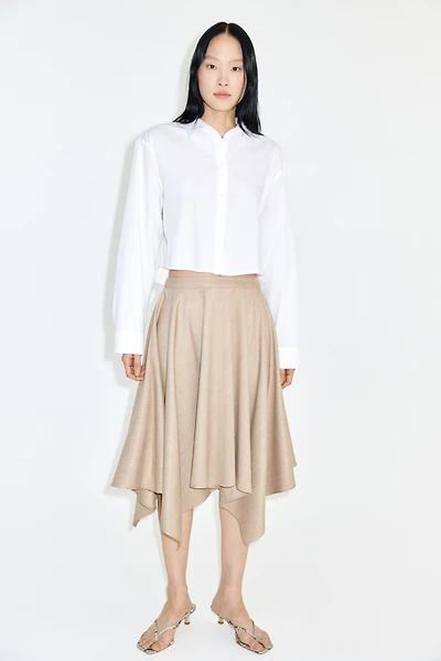 Asymmetric-Hem Skirt