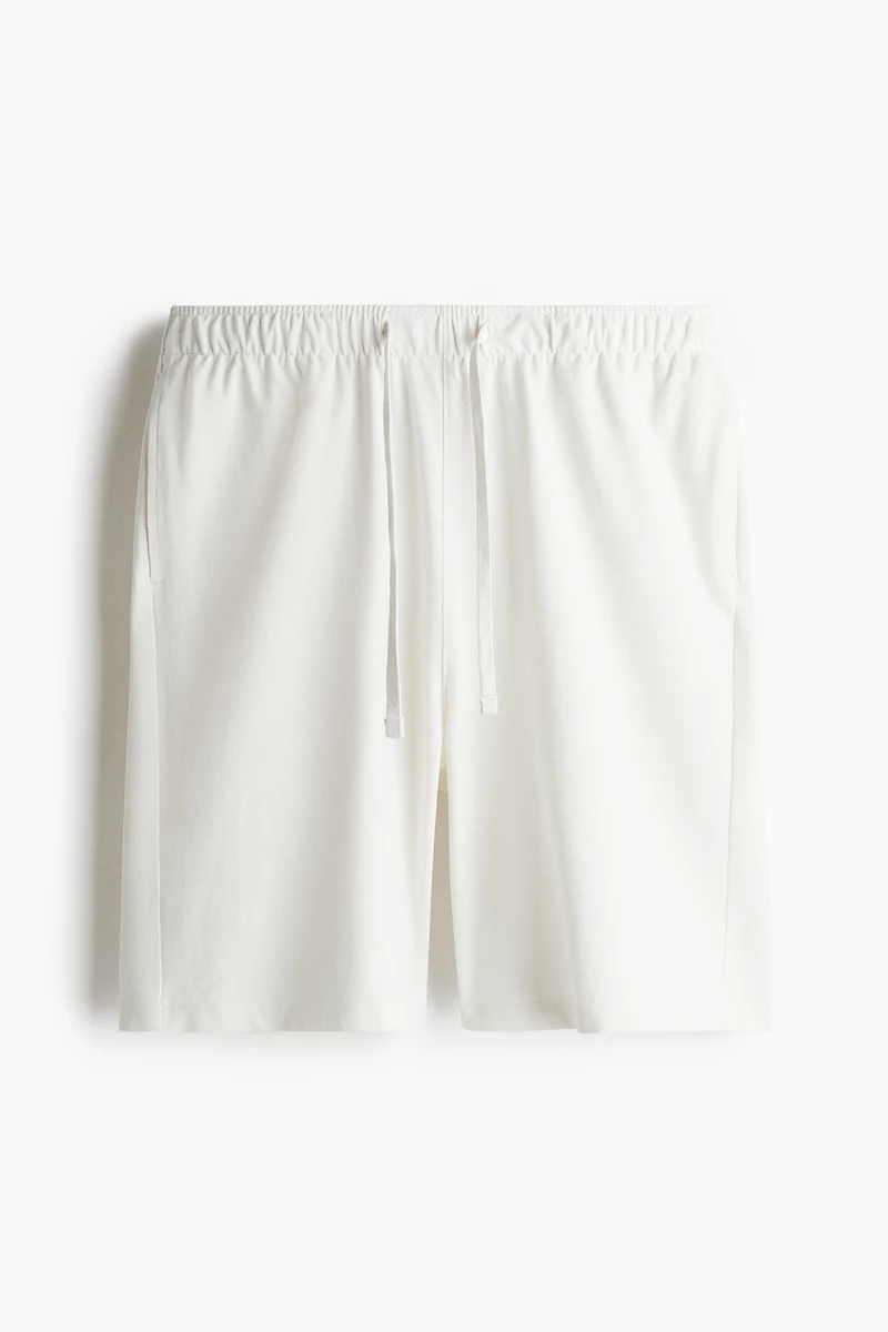 Relaxed-Fit Knee-Length Piqué Shorts