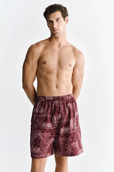 Patterned Swim Shorts