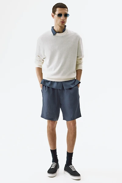Relaxed-Fit Linen Shorts