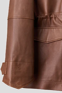 Leather Cargo Jacket