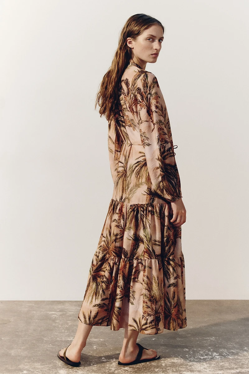 Printed Tiered Dress