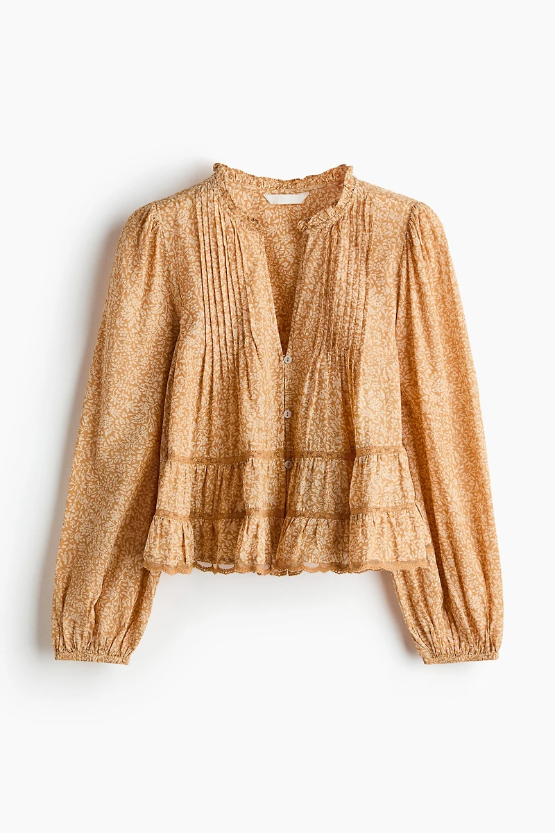 Pintucked blouse