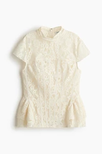 Lace Peplum Top