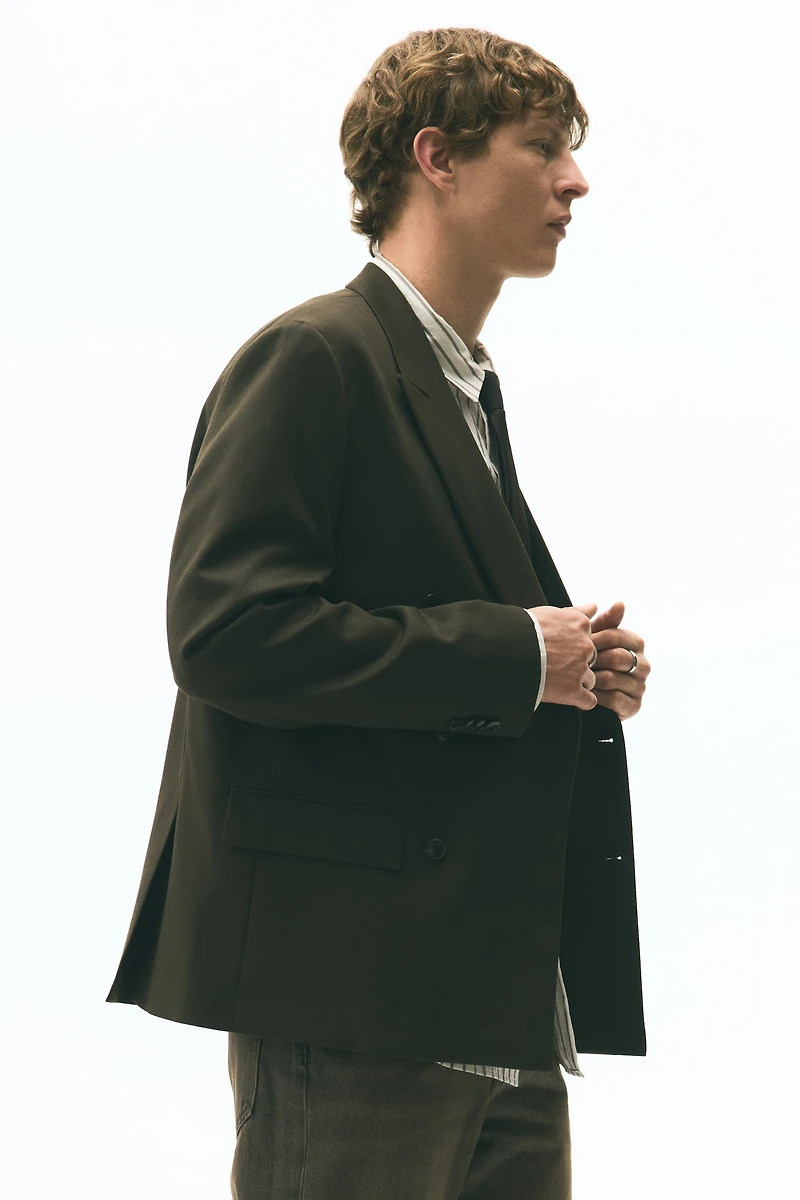 Relaxed-Fit Double-Breasted Jacket