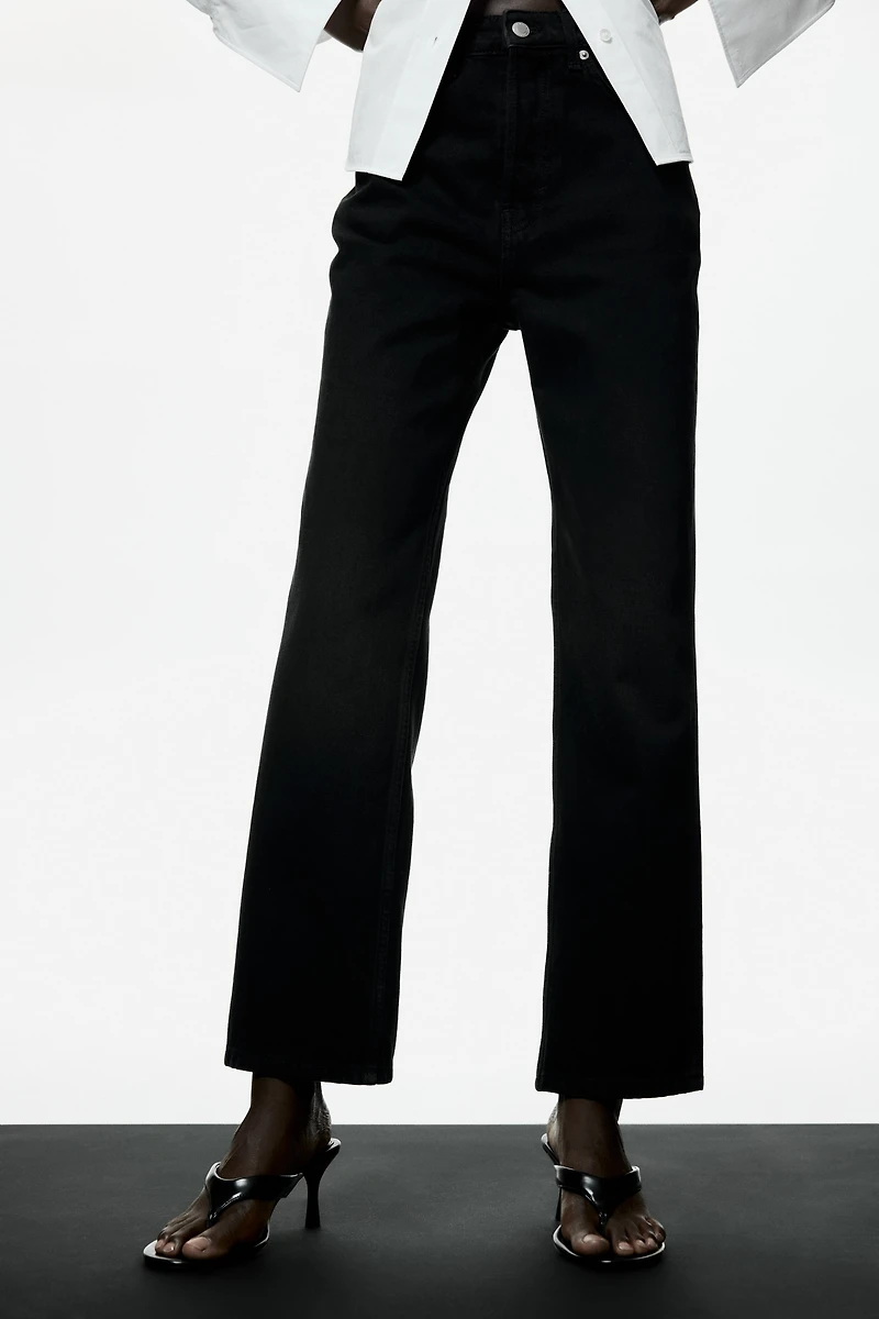 Straight High Waist Ankle Jeans