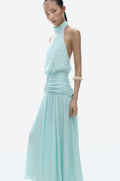 Draped Halterneck Dress