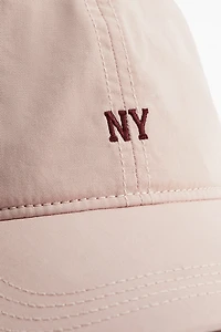 Embroidery-detail twill cap