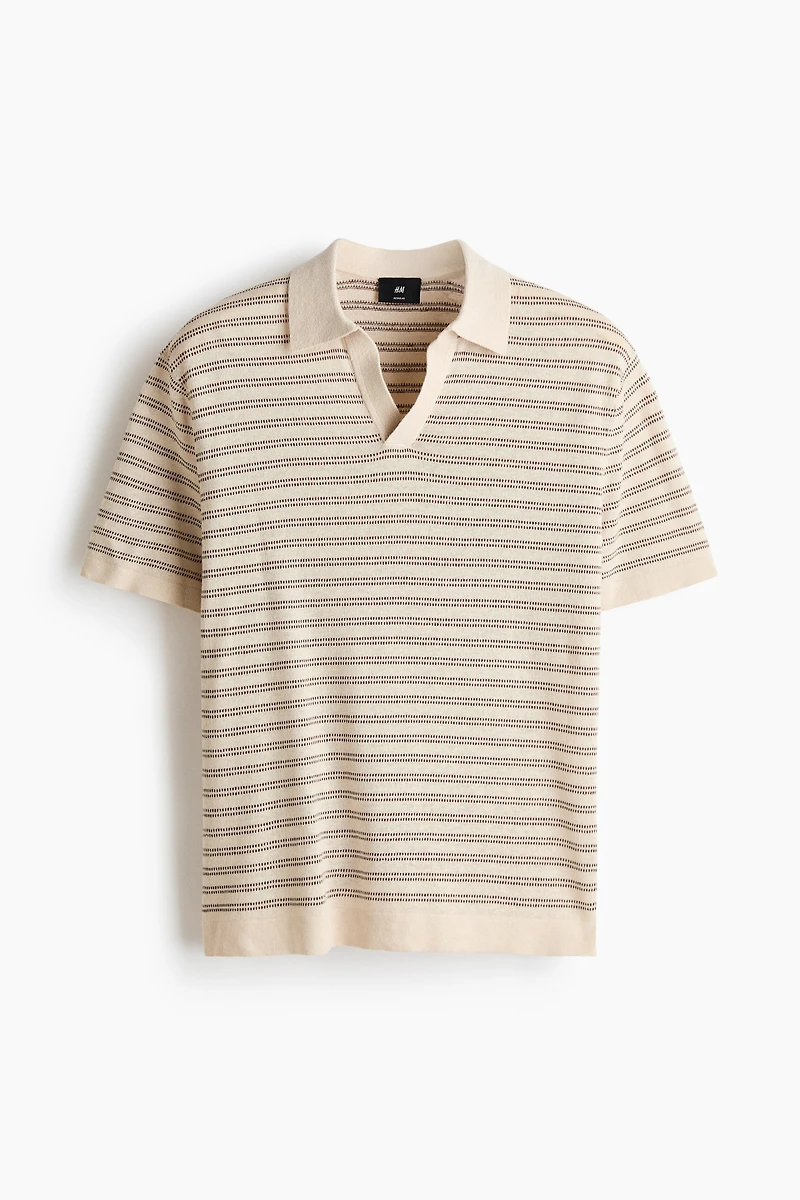 Regular-Fit Linen-Blend Polo Shirt