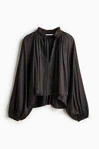 Oversized V-Neck Blouse