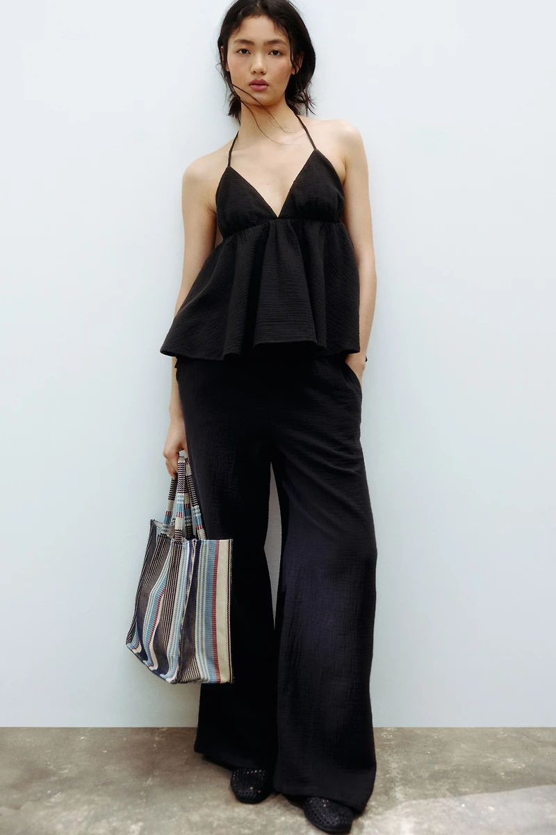 Cotton halterneck top