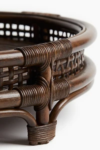 Round Rattan Tray
