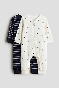 2-Pack Cotton Pajama Jumpsuits