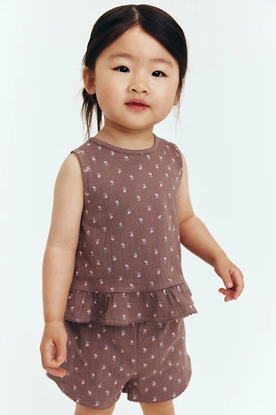 2-Piece Crinkled Cotton Set