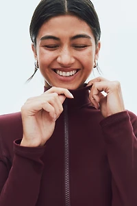 Chandail à fermeture éclair en jersey