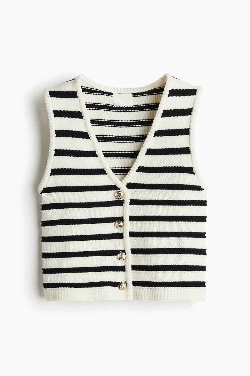 Button-Front Sweater Vest